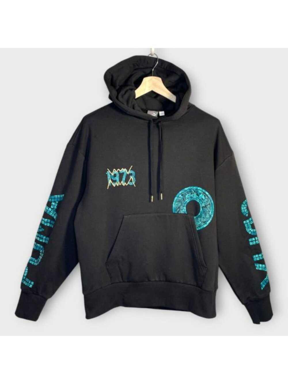 PUMA JAWS Basketball Hoodie Mens MEDIUM CDMX Mexico City Tag Black SAMPLE 2023